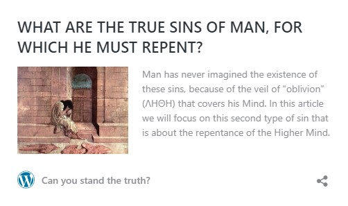 WHAT ARE THE TRUE SINS OF MAN FOR WHICH HE MUST REPENT 152139 | The Creator’s order to the Souls, to create